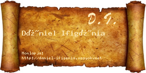 Dániel Ifigénia névjegykártya
